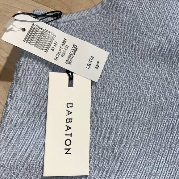 BABATON Sculpt Knit Racer Cropped Tank - 2XL - Picture 2 of 3